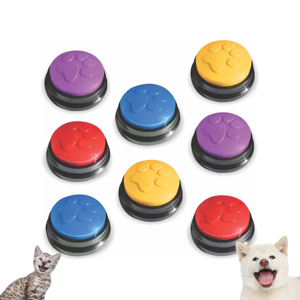 Pet button speaker sound box set, colorful paw-shaped buttons