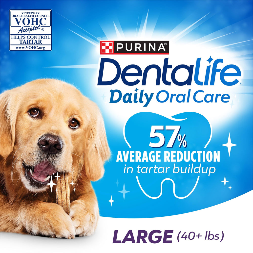 Dentalife Daily Oral Care large dog treats; 57% average tartar buildup reduction