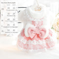 Pink small pet clothing size chart: XS to XL with bust and back length