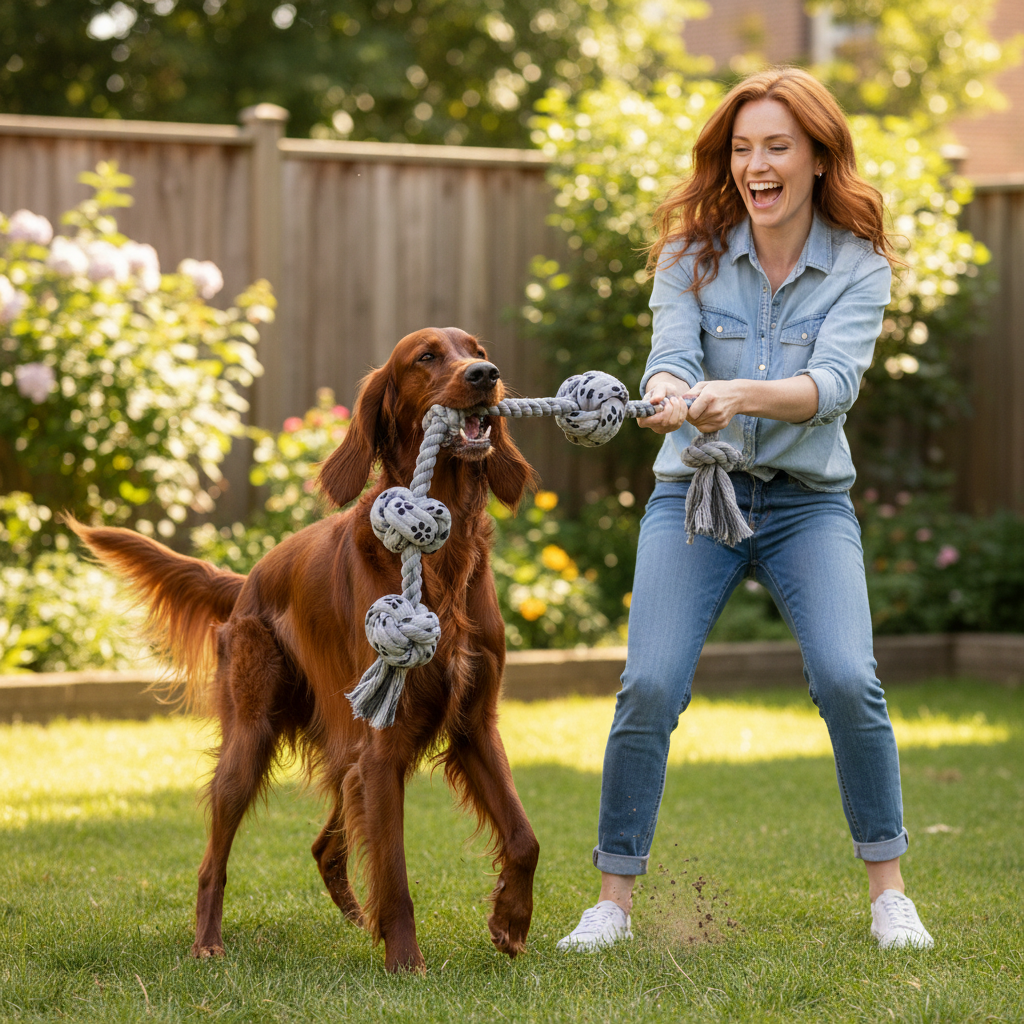 Cotton Rope Tug Toy Irish Setter