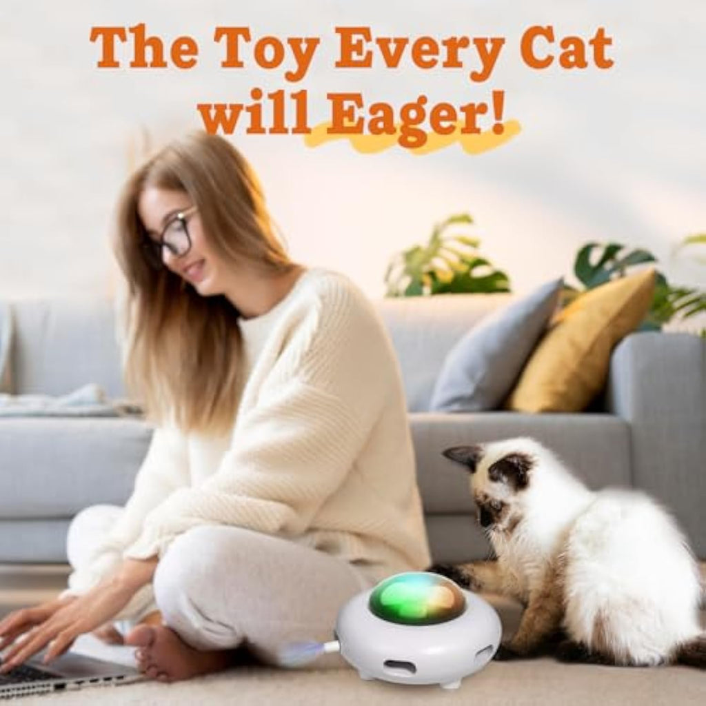 USB Rechargeable Feather Kicker Cat Toy