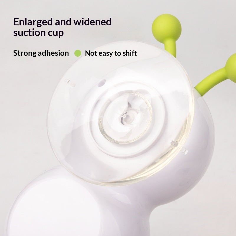 Enlarged suction cup for electric cat teaser rod, clear inner disc