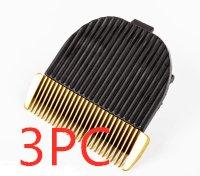 Clipper comb guide attachment, black top with gold teeth