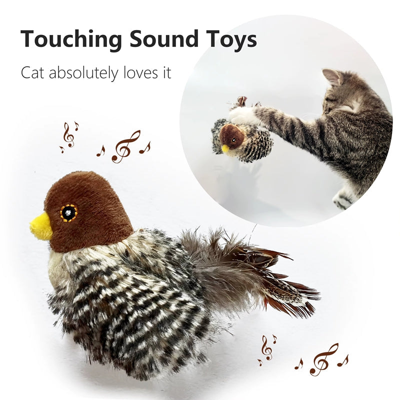 Electric Chirping Catnip Bird Cat Toys