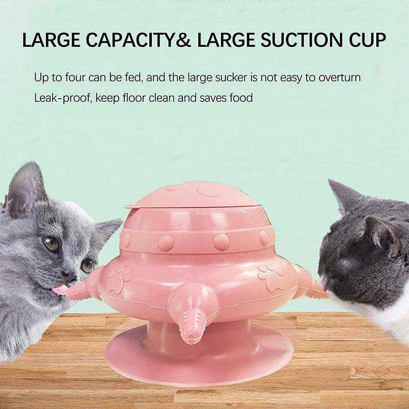 Pink silicone pet milk nursing feeder with suction cup base