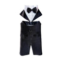 Dog tuxedo bow tie vest and matching jacket bottoms set