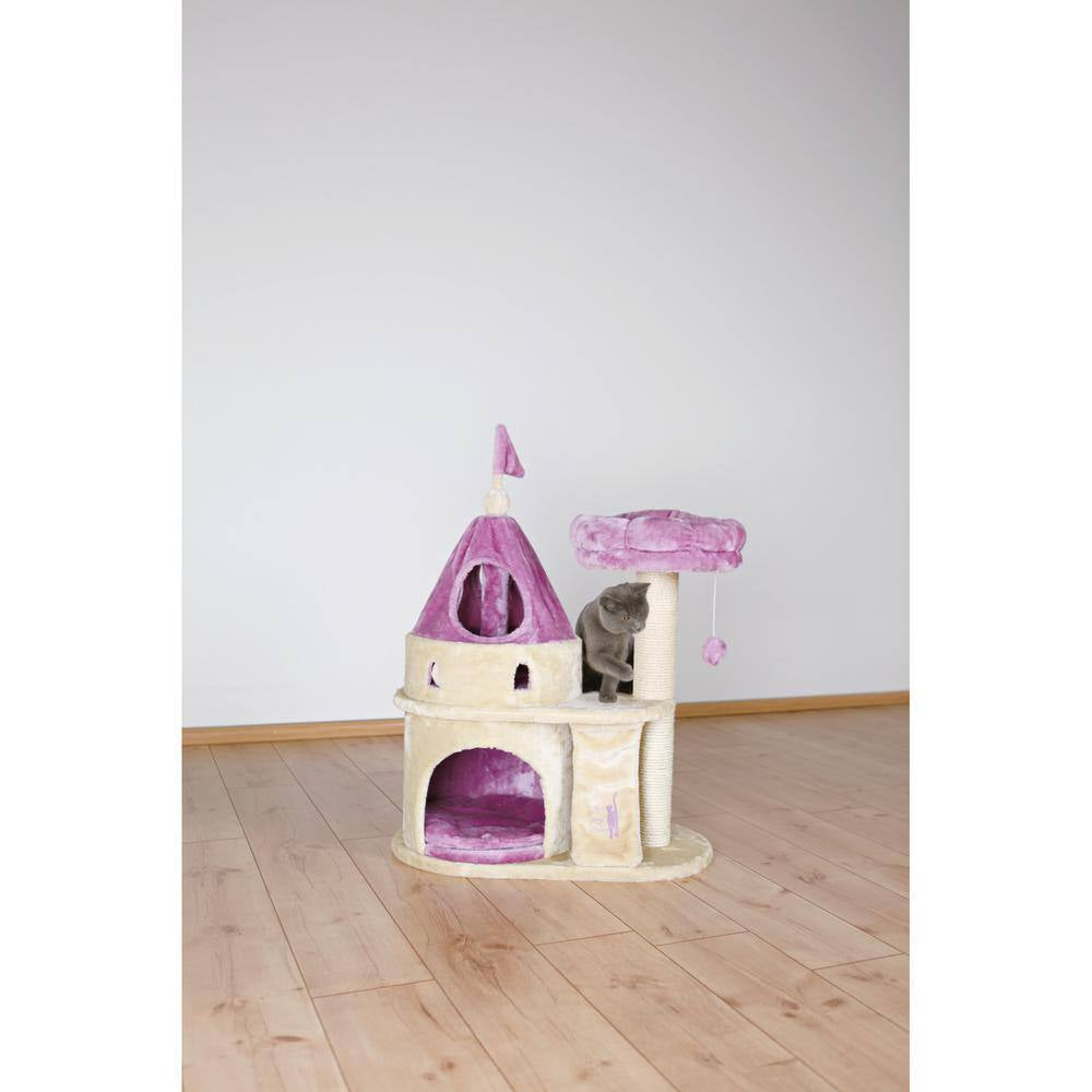 My Kitty Darling Cat Castle — Plush Cat Tree with Condo, Scratching Post & Perch