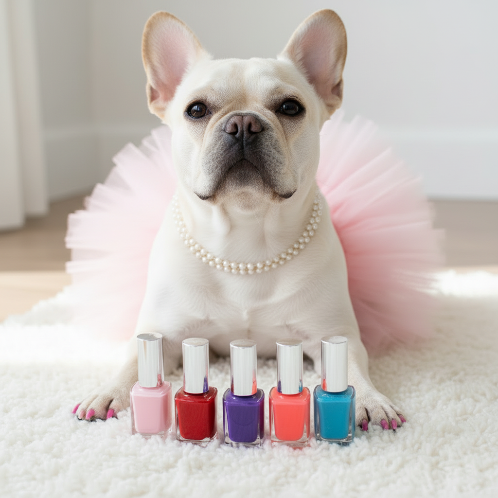 Warren London dog nail polish 6-pack, six small bottles in pink, red, purple, blue