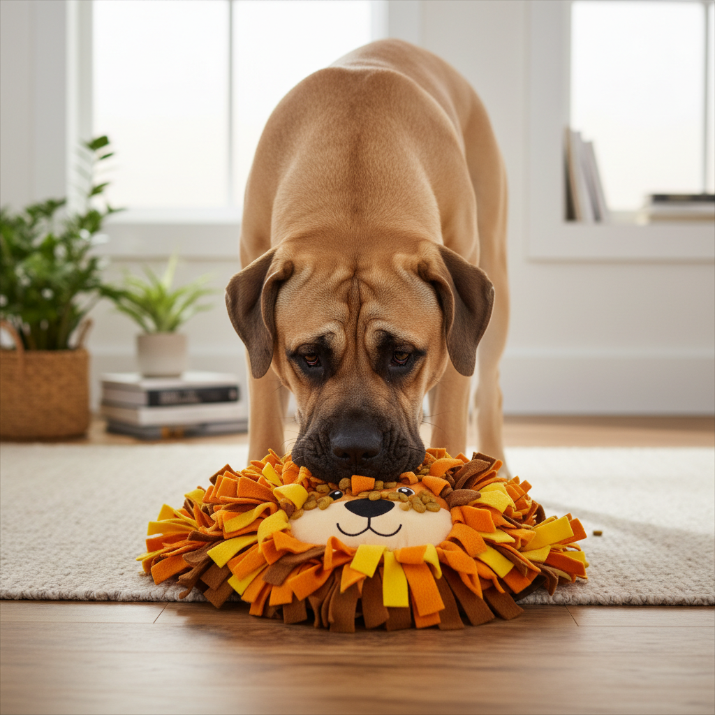 Lion Face Snuffle Mat Bullmastiff