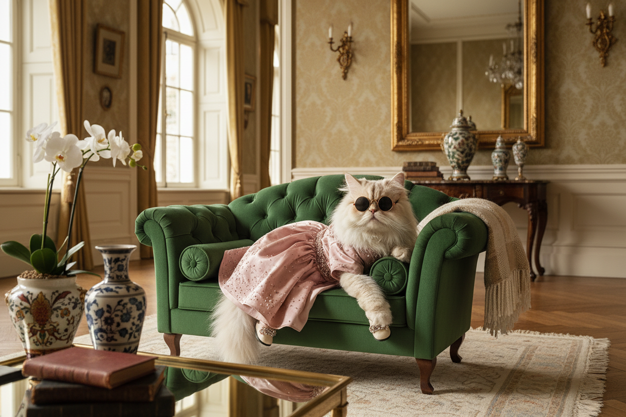 Luxury Pet Lifestyle - Fluffy Cat
