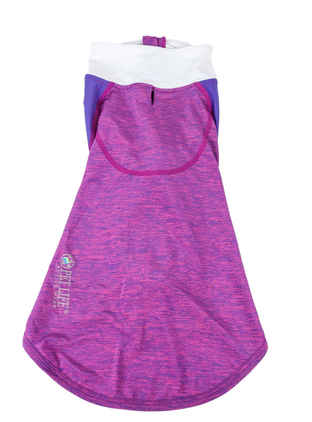 Lavender heather dog long-sleeve T-shirt with round neckline and logo tag