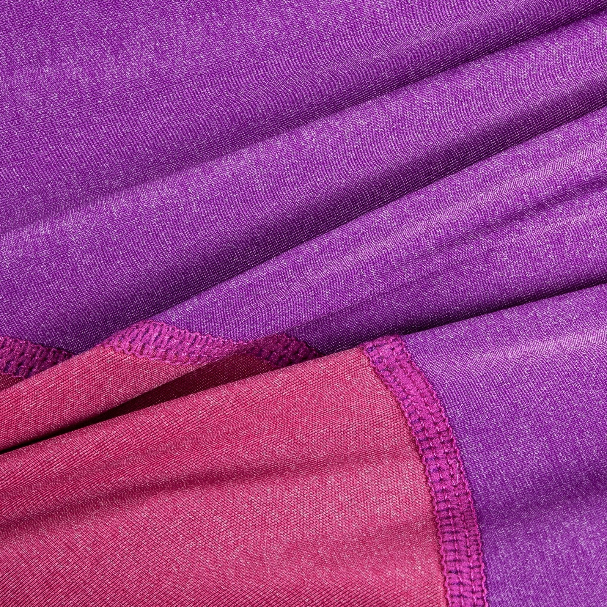 Lavender & pink dog tracksuit fabric with stitched seam detail