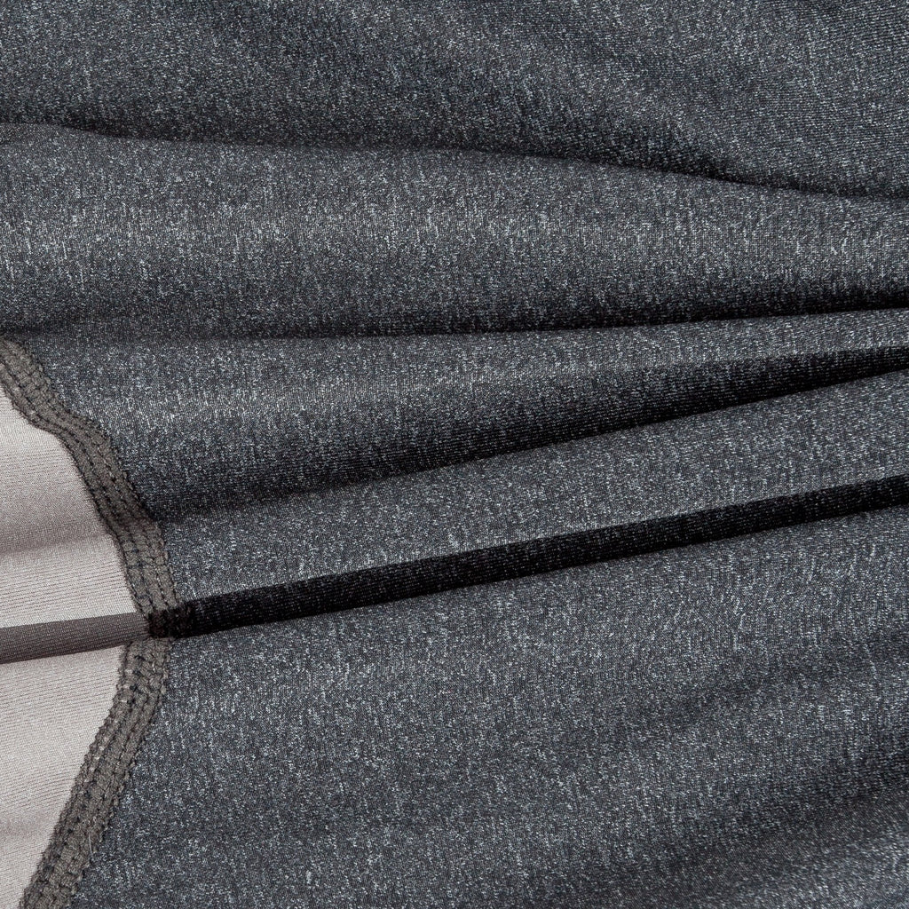 Black/gray dog tracksuit fabric with stitched seam detail