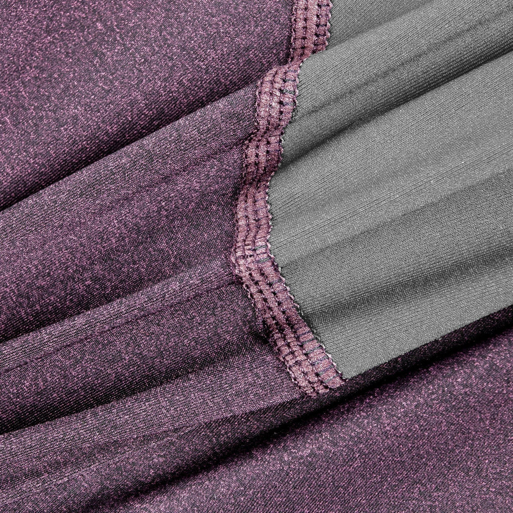 Purple and gray full-body dog tracksuit with contrast stitched seams