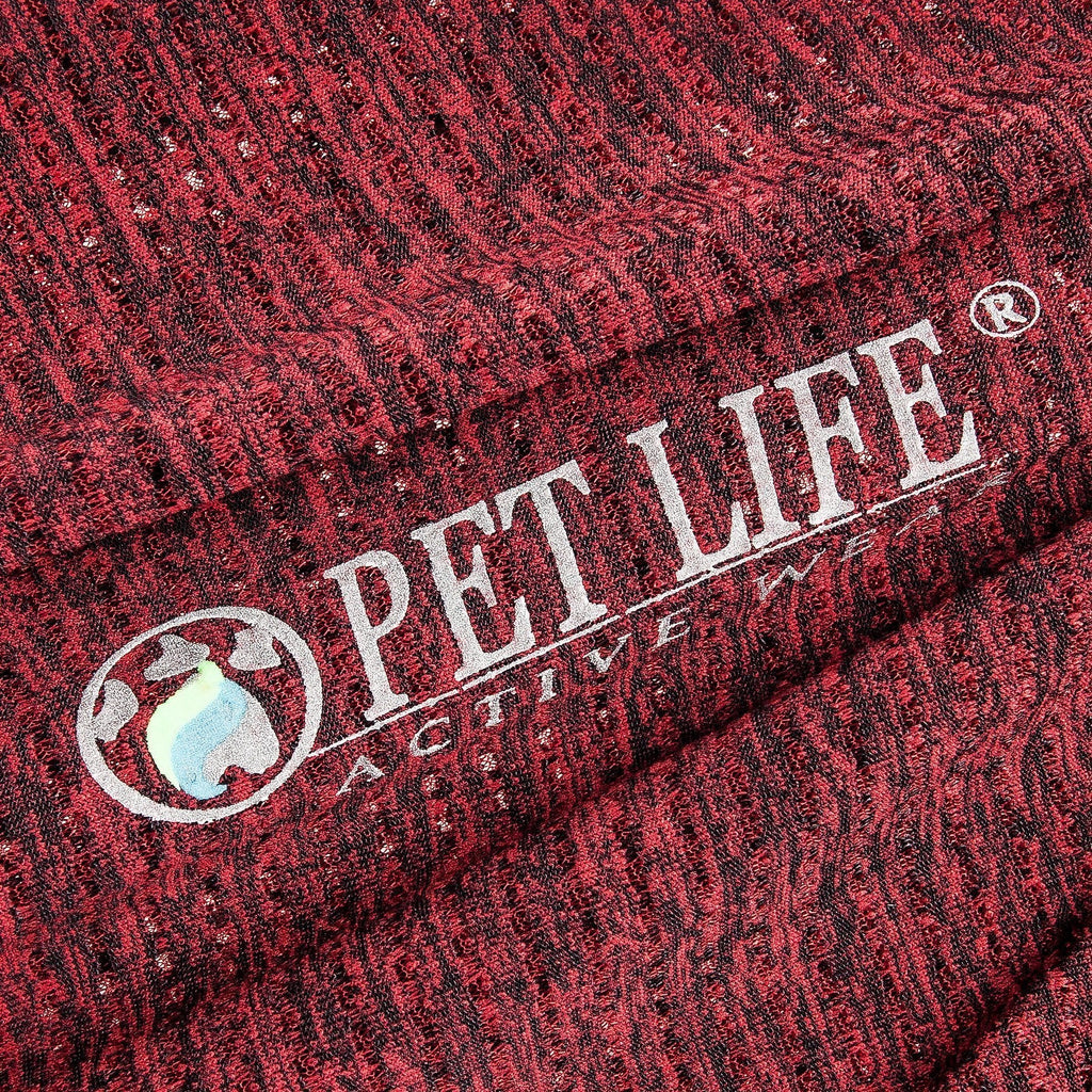 Maroon heather dog performance t-shirt with front logo