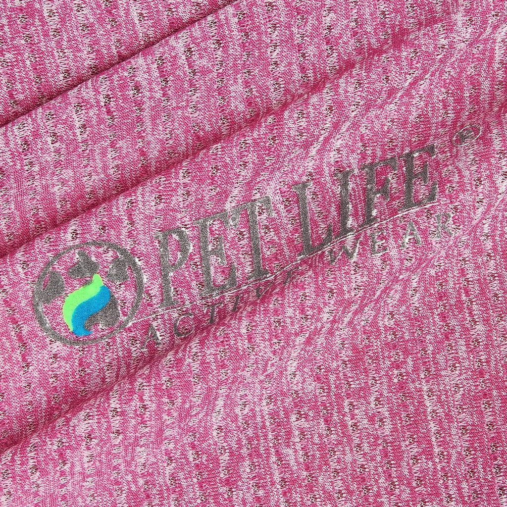 Pink heather dog performance t-shirt with front logo