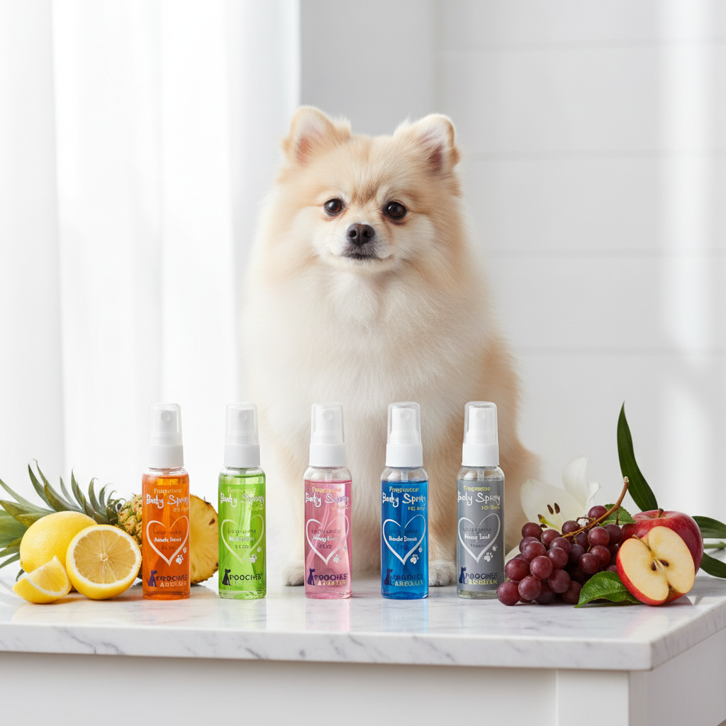 Natural dog cologne grooming spray bottles, 6-pack variety of scents
