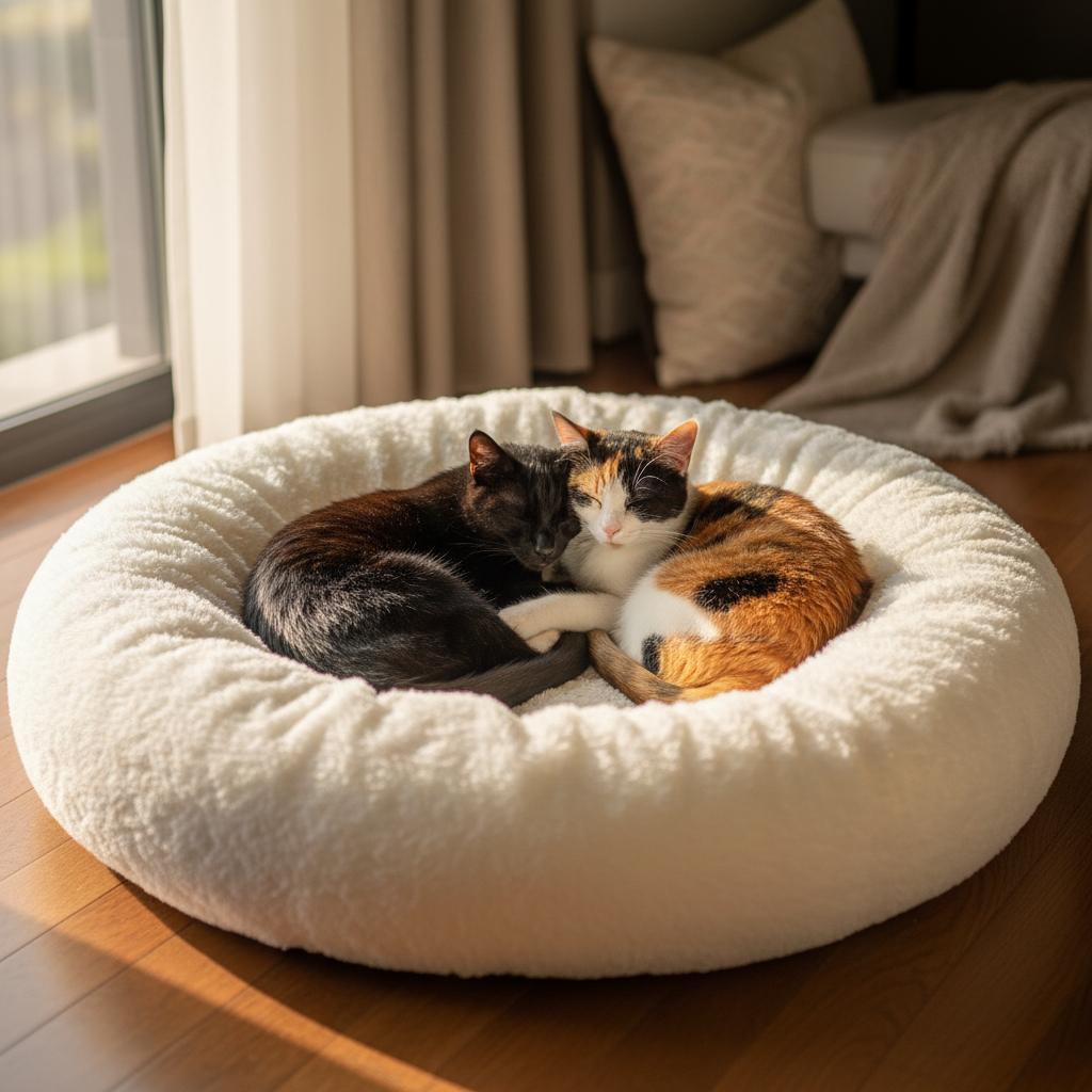 Princess Pet Sofa Bed - Black & Calico