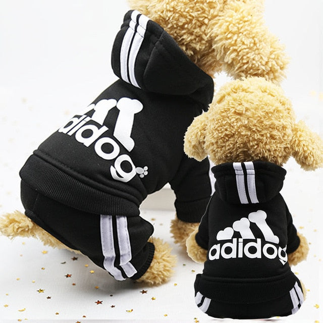 Adidog Four-Leg Tracksuit Hoodie — Sporty Dog Jumpsuit in 7 Colors, Sizes XS–2XL