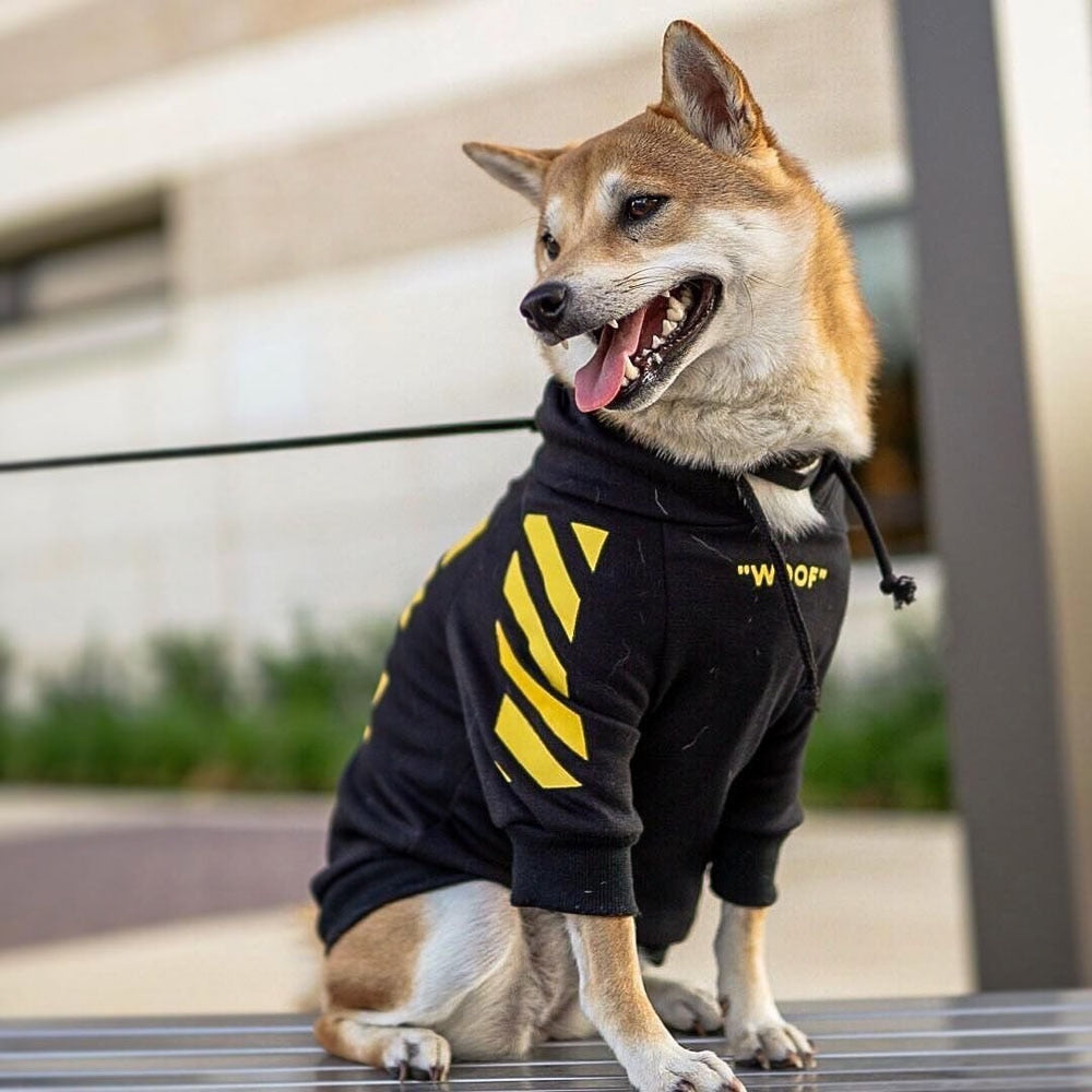 Fresh Pawz Woof Dog Hoodie — Bold Streetwear for Dogs, 3 Colors, Sizes S–2XL