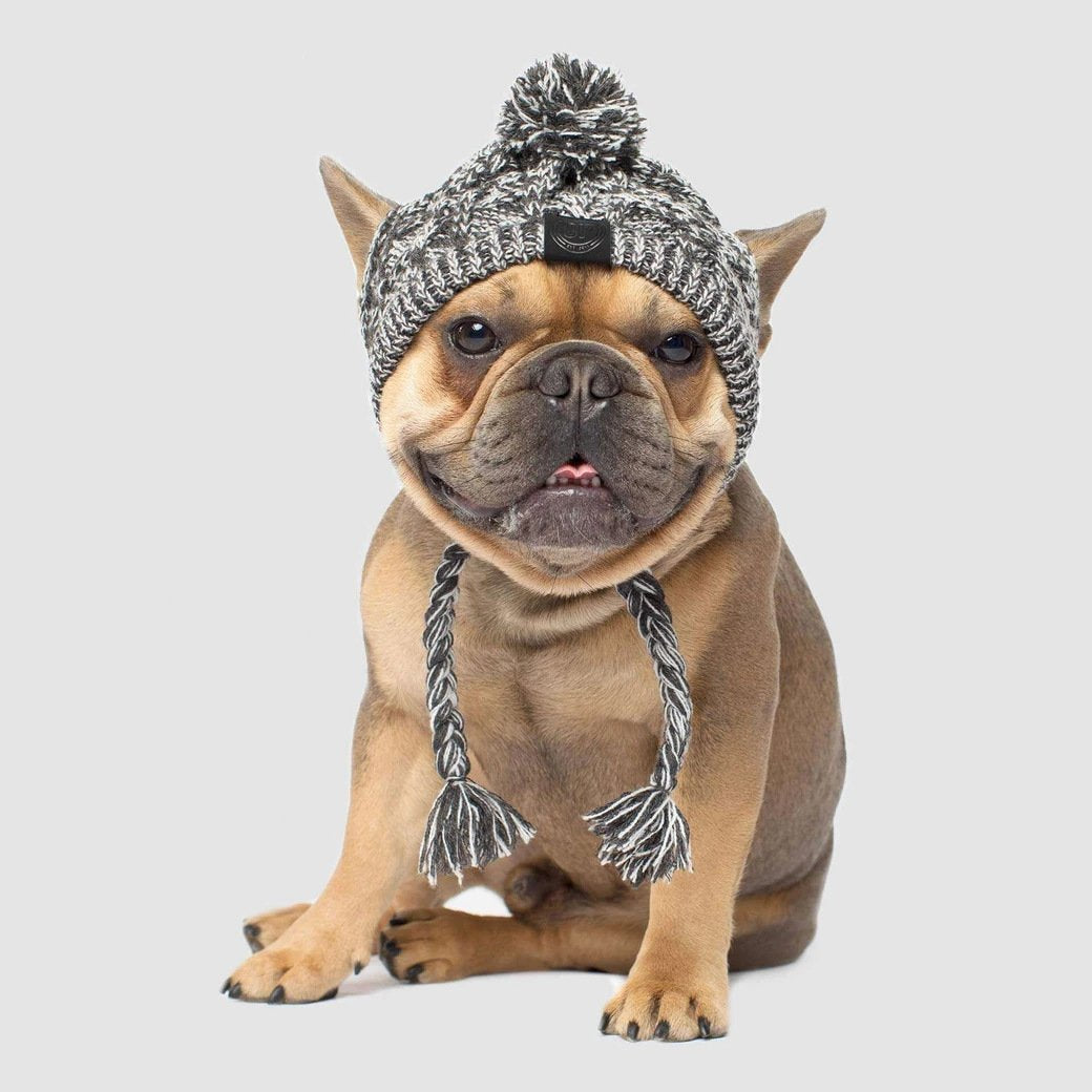 Cozy Knitted Pet Hat with Fluffy Pom-Pom — Winter Warm Beanie for Dogs & Cats