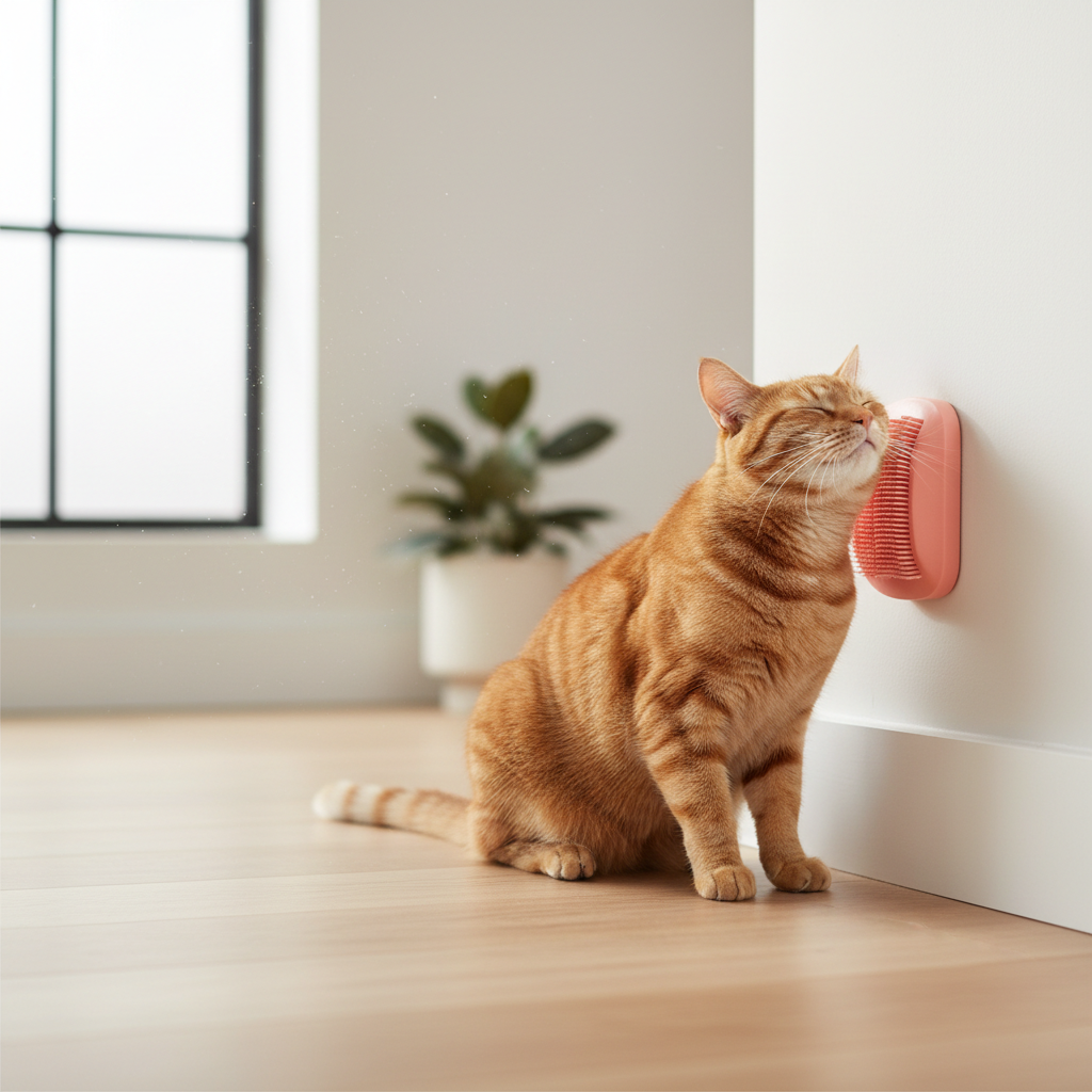 Self-Grooming Wall Mount Cat Brush