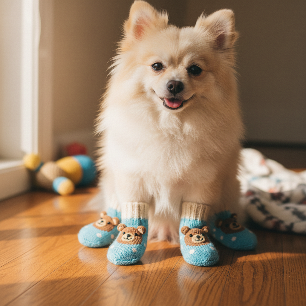 Smiling Bear Dog Socks