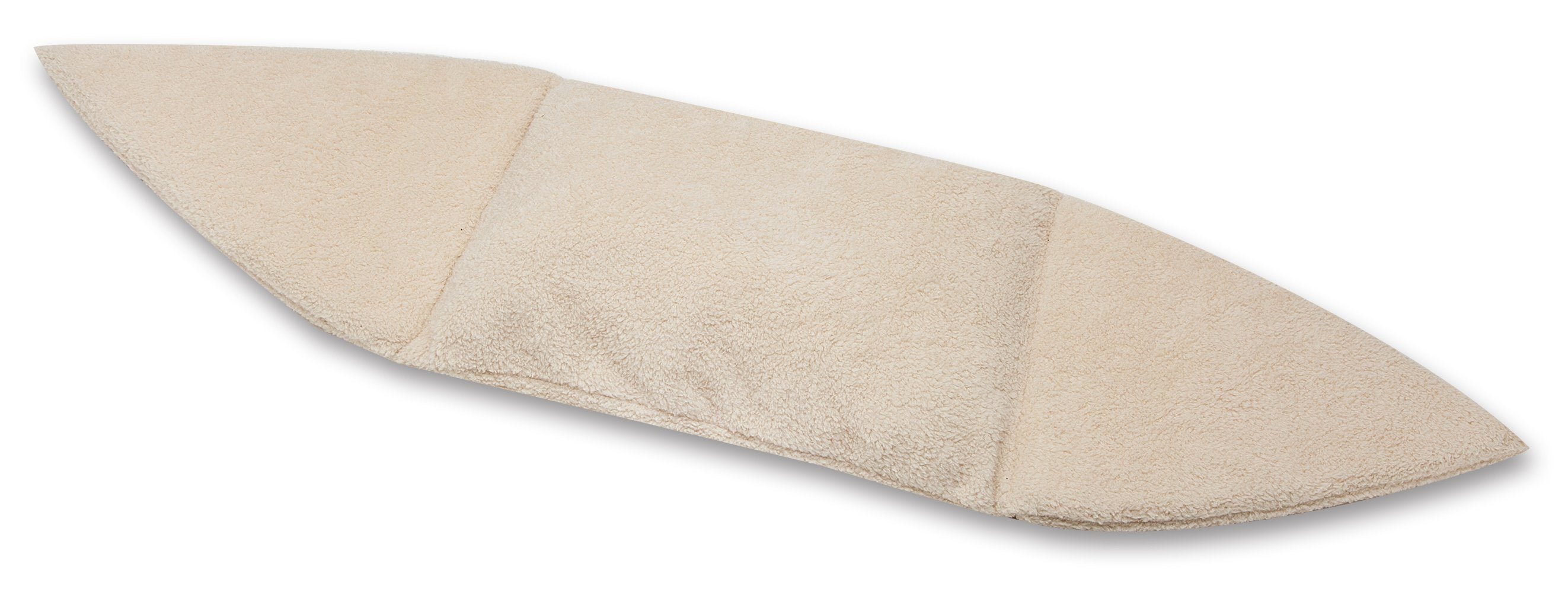 Beige foldable cat bed cushion panel with smooth fabric surface