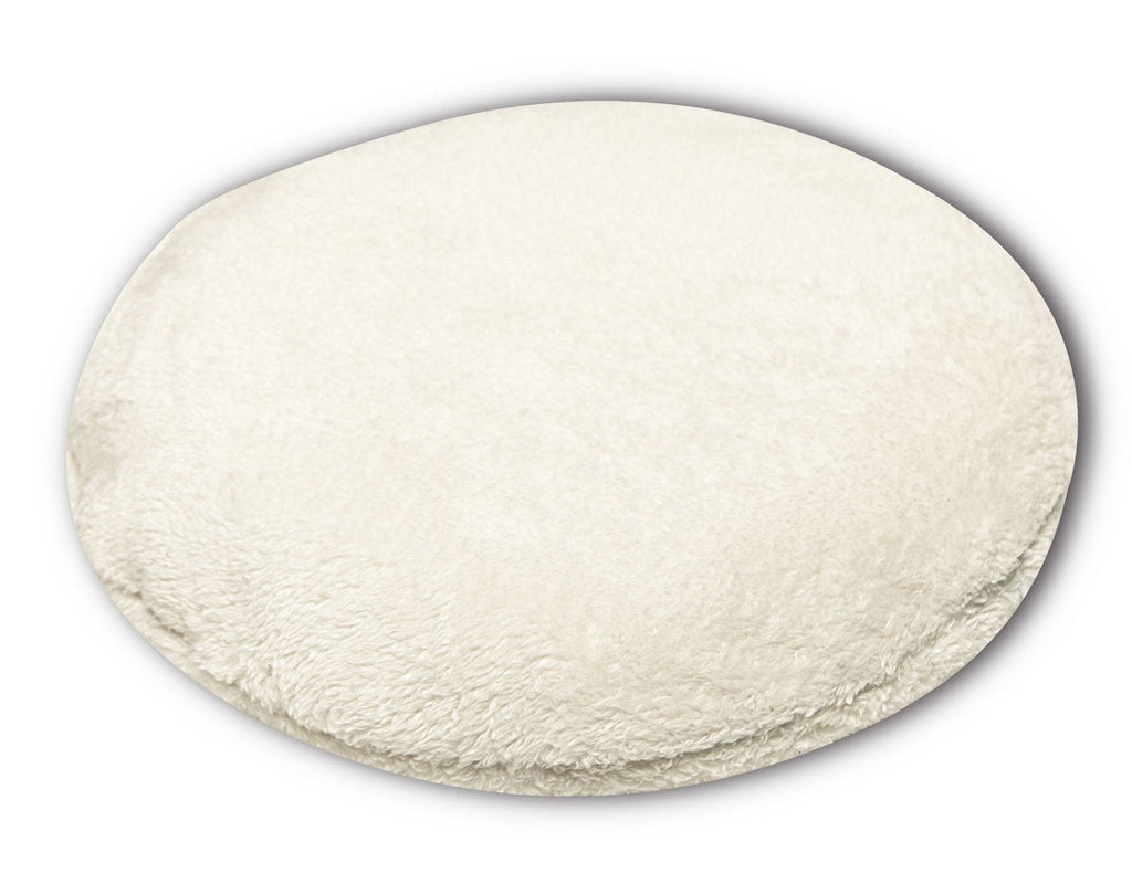 Light cream plush round cushion pad for cat bed