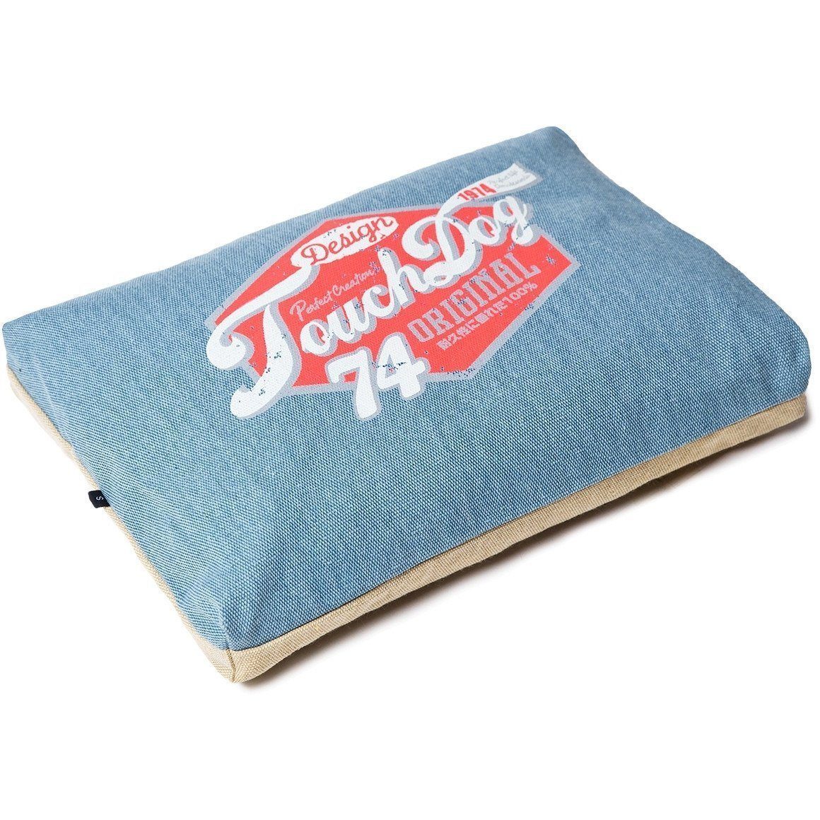 Touchdog Sporty Vintage Reversible Rectangular Designer Dog Bed — Indoor & Outdoor, M & L, 6 Colors