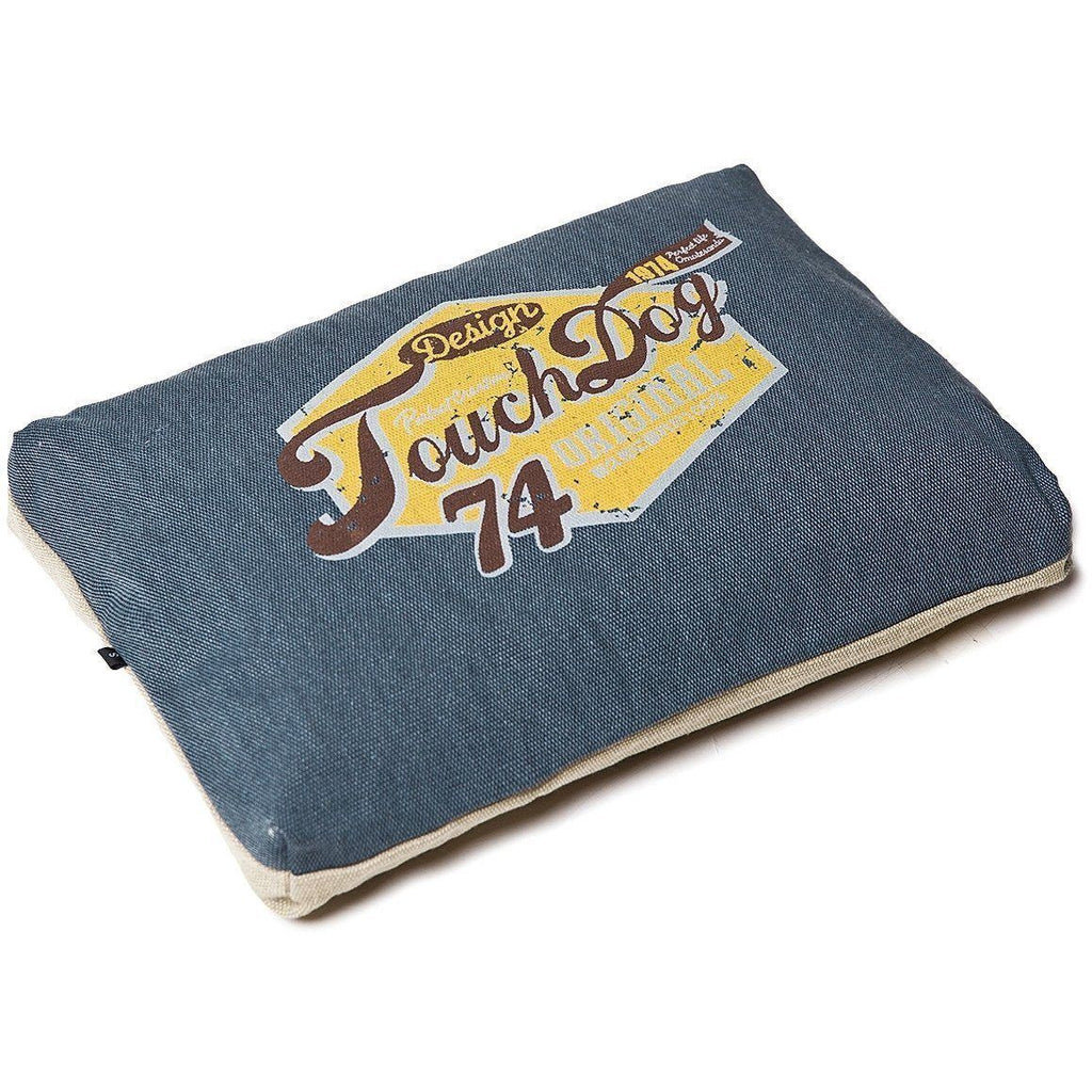 Touchdog Sporty Vintage Reversible Rectangular Designer Dog Bed — Indoor & Outdoor, M & L, 6 Colors