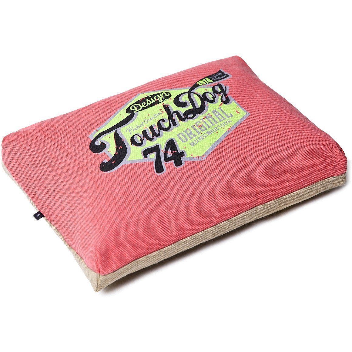 Touchdog Sporty Vintage Reversible Rectangular Designer Dog Bed — Indoor & Outdoor, M & L, 6 Colors