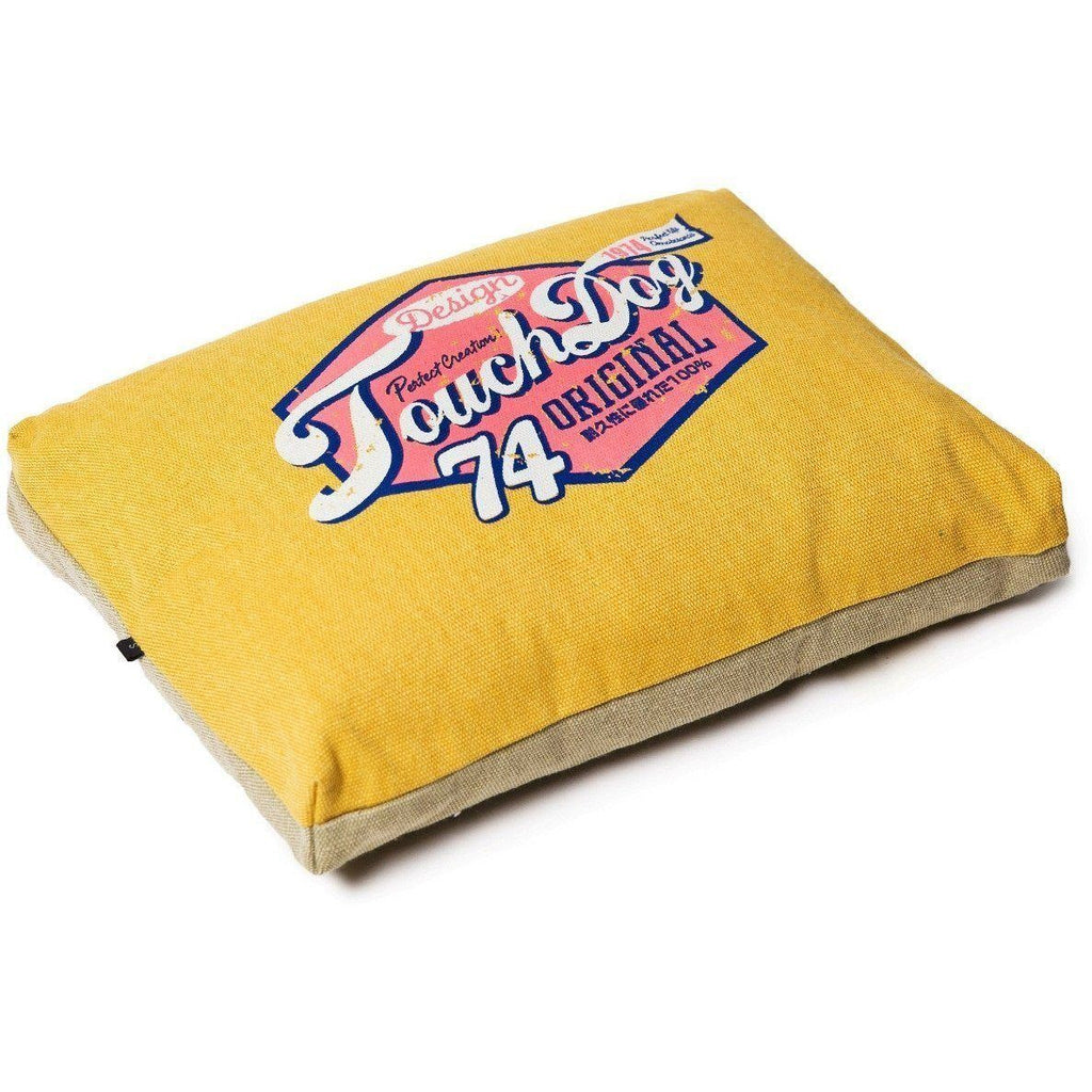 Touchdog Sporty Vintage Reversible Rectangular Designer Dog Bed — Indoor & Outdoor, M & L, 6 Colors