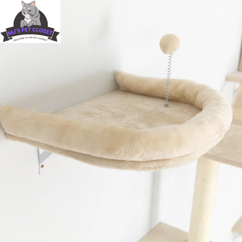 7-Piece Wall-Mounted Cat Climbing Tower & Tree Set — Space-Saving Modular Design