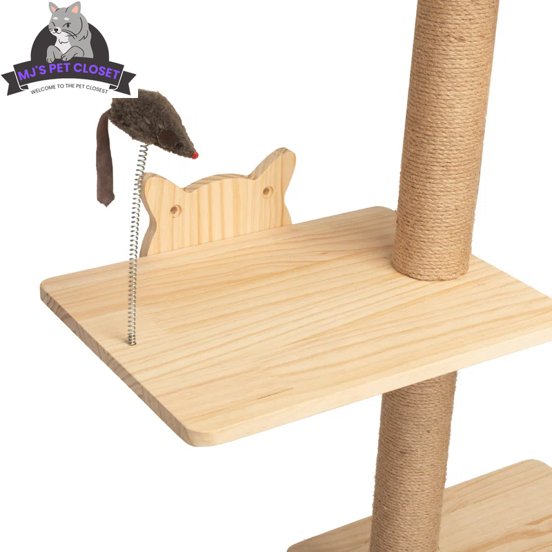 7-Piece Wall-Mounted Cat Climbing Tower & Tree Set — Space-Saving Modular Design